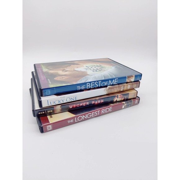 4 Movie Lot DVDs Romance The Longest Ride Lucky One Wicker Park Best Of Me Four - Picture 4 of 9